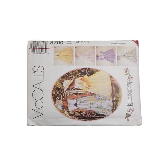 McCall's 8700 Dress Petticoat Beret Girls Sz 7-8-10 Kitty Benton Gourmet Sewing - Picture 3 of 3